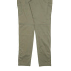 FLASHLIGHTS Womens Cotton Blend Slim Cargo Khaki Trousers W34 L34 Utility Casual