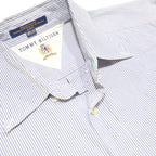 TOMMY HILFIGER Mens Blue Shirt XL Cotton Striped Button Down