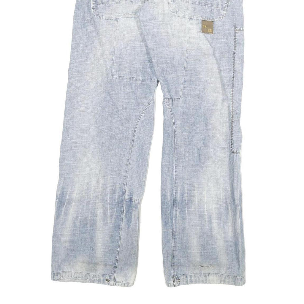 G-STAR Mens Jeans Blue Relaxed Straight Denim Light W32 L32 Button Closure