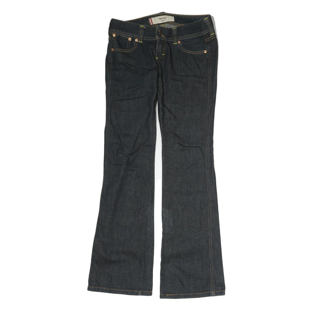 LEVI'S Womens Regular Blue Denim Flared Jeans W28 L33 Classic Cotton Zip