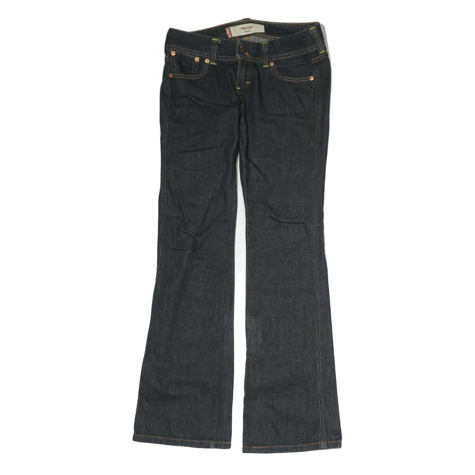 LEVI'S Womens Regular Blue Denim Flared Jeans W28 L33 Classic Cotton Zip