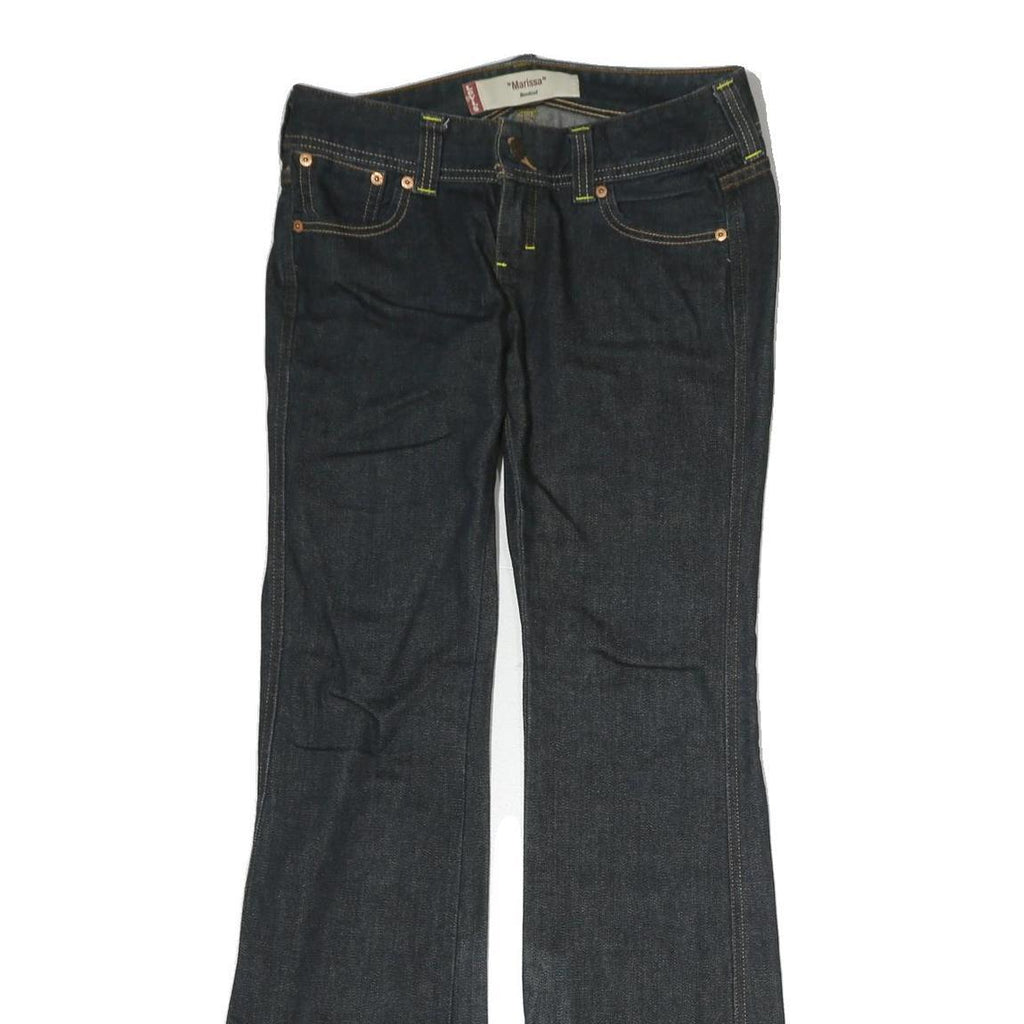 LEVI'S Womens Regular Blue Denim Flared Jeans W28 L33 Classic Cotton Zip