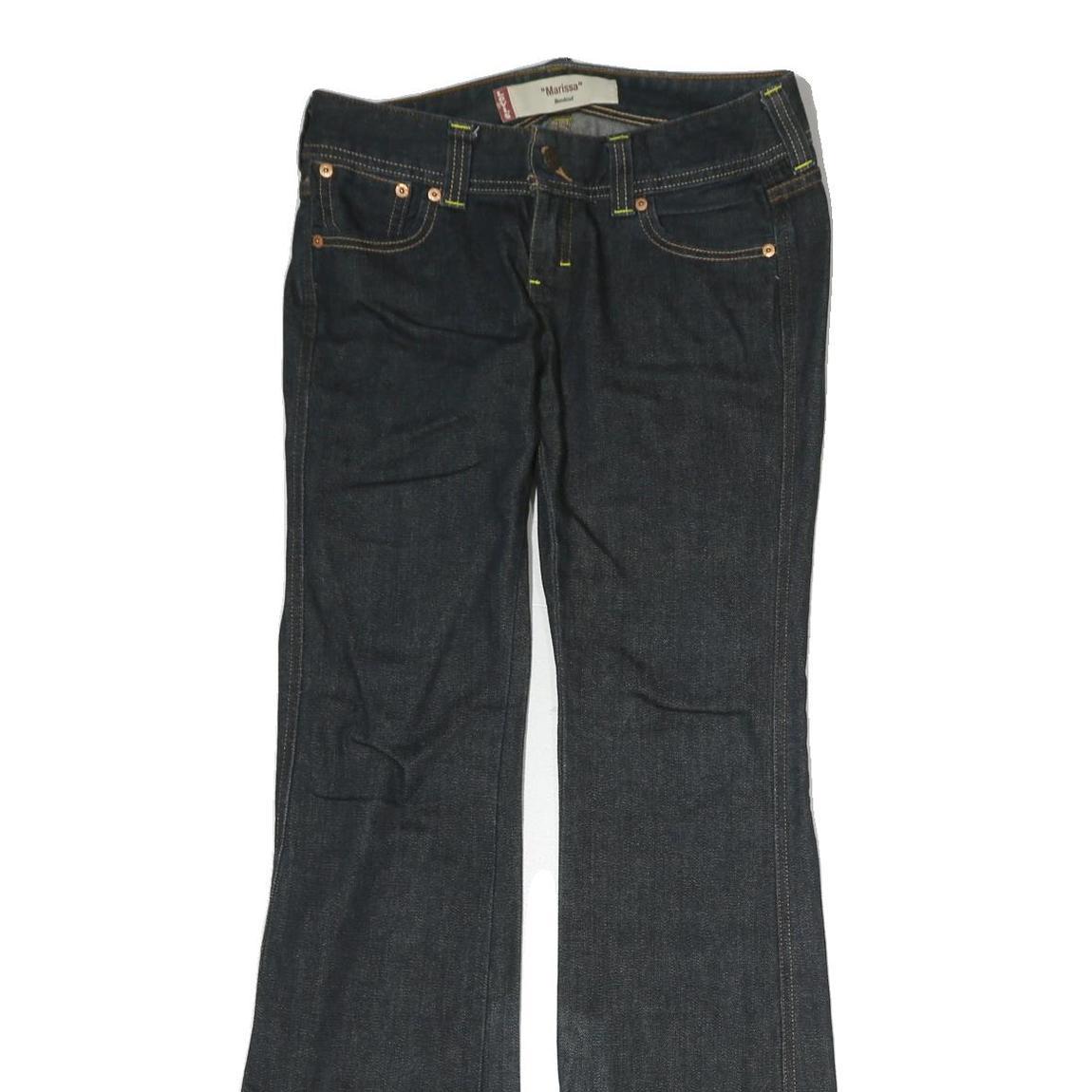 LEVI'S Womens Regular Blue Denim Flared Jeans W28 L33 Classic Cotton Zip