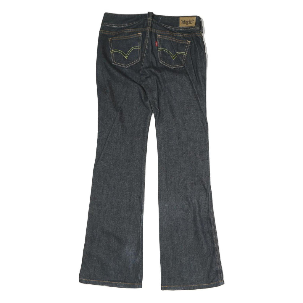 LEVI'S Womens Regular Blue Denim Flared Jeans W28 L33 Classic Cotton Zip