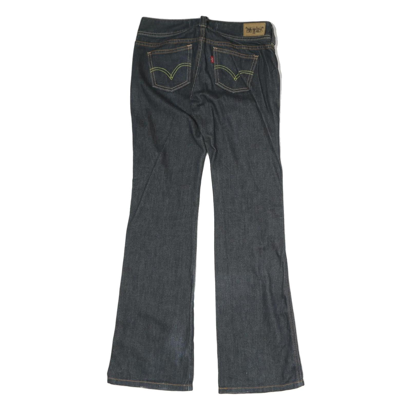 LEVI'S Womens Regular Blue Denim Flared Jeans W28 L33 Classic Cotton Zip