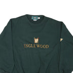 SDI Mens Green Crew Neck M Inglewood Embroidered Cotton Sweatshirt
