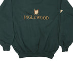 SDI Mens Green Crew Neck M Inglewood Embroidered Cotton Sweatshirt