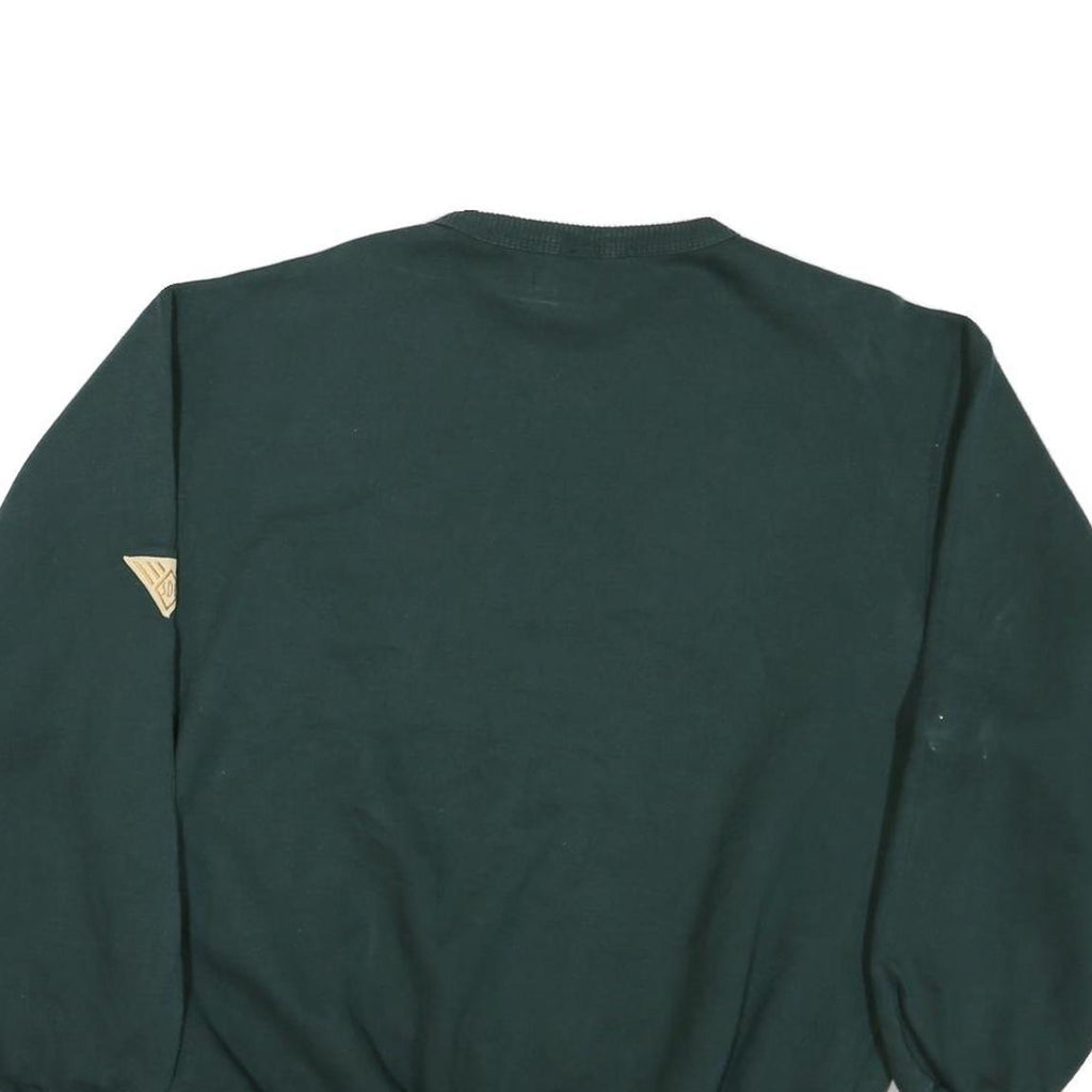 SDI Mens Green Crew Neck M Inglewood Embroidered Cotton Sweatshirt