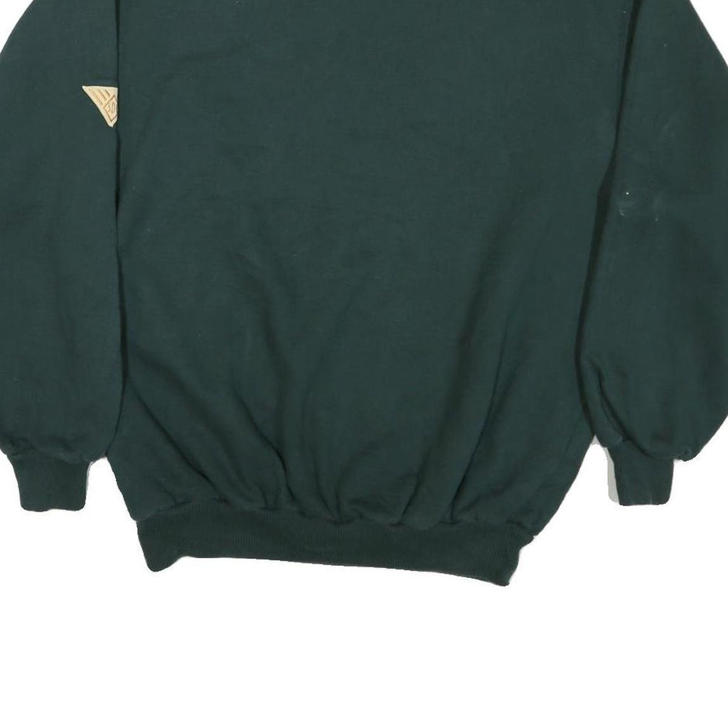 SDI Mens Green Crew Neck M Inglewood Embroidered Cotton Sweatshirt