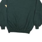 SDI Mens Green Crew Neck M Inglewood Embroidered Cotton Sweatshirt