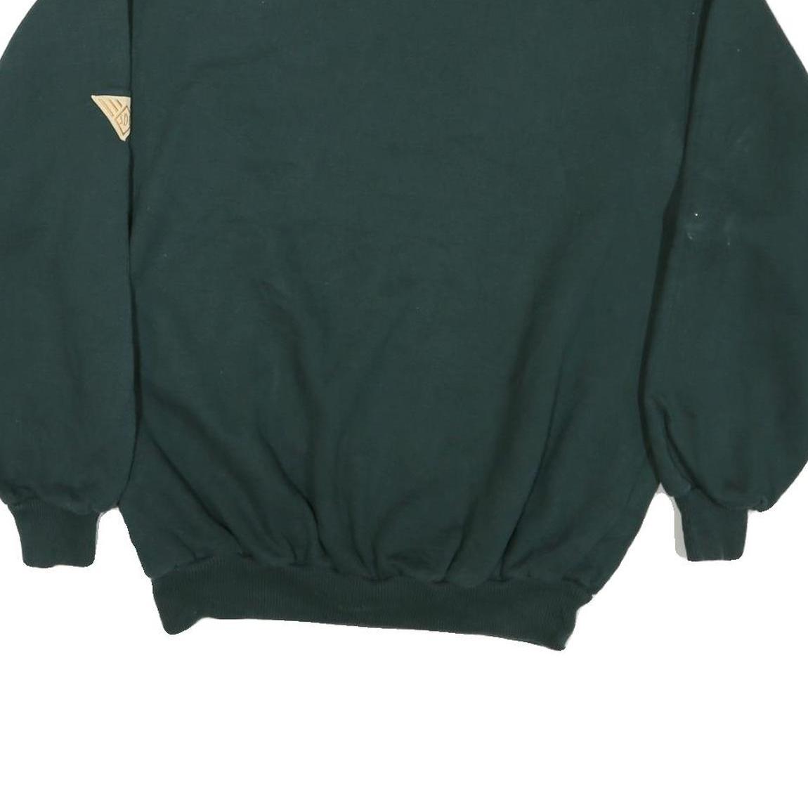 SDI Mens Green Crew Neck M Inglewood Embroidered Cotton Sweatshirt