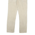 CARHARTT Mens Relaxed Fit Beige Workwear Twill Trousers W34 L34 Durable Zip