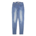 LEVI'S 721 Womens Slim Blue Denim Light W27 L30 Slim Fit Zip Jeans