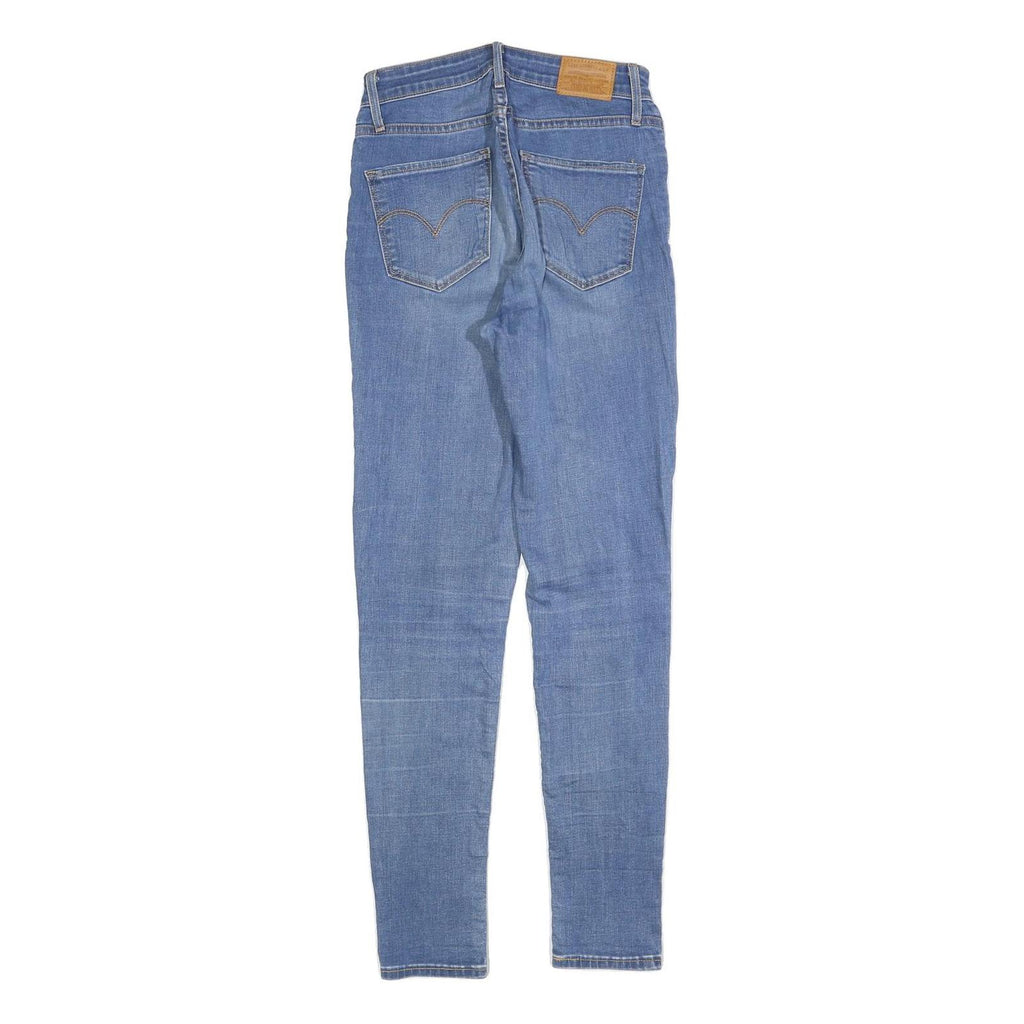 LEVI'S 721 Womens Slim Blue Denim Light W27 L30 Slim Fit Zip Jeans