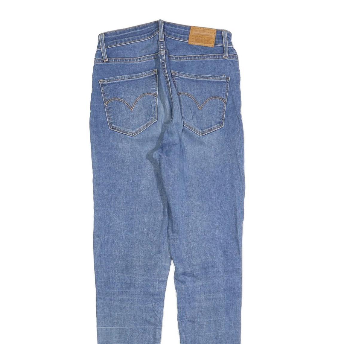 LEVI'S 721 Womens Slim Blue Denim Light W27 L30 Slim Fit Zip Jeans