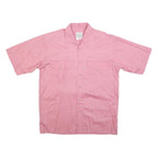 STANFORD Mens Pink Cotton Shirt L Button Pocket Short Sleeve Casual