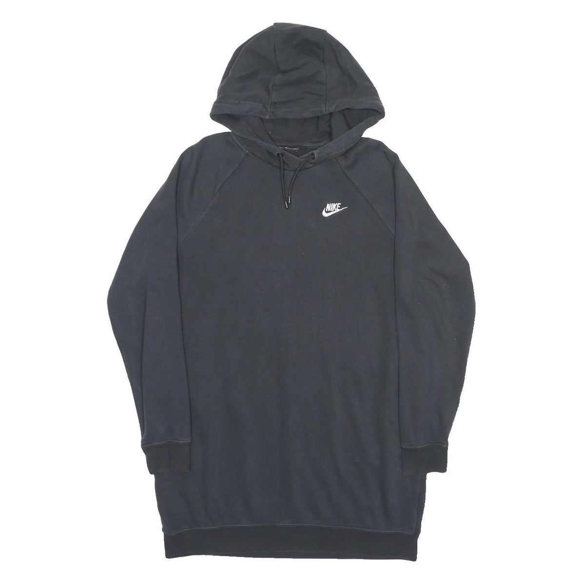NIKE Mens Black Pullover Hoodie M Cotton Blend Comfortable Classic Casual