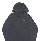 NIKE Mens Black Pullover Hoodie M Cotton Blend Comfortable Classic Casual