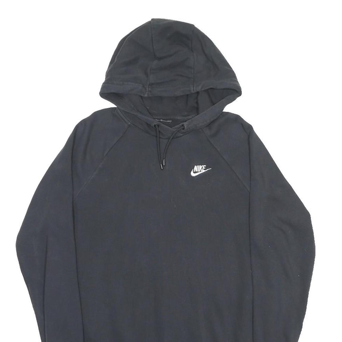 NIKE Mens Black Pullover Hoodie M Cotton Blend Comfortable Classic Casual