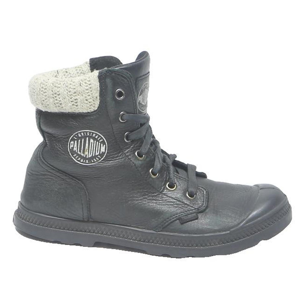PALLADIUM Pallabrouse Womens Lace-Up Boots Black Synthetic UK 5 Sturdy Combat