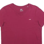 LEVI'S Womens Red T-Shirt M Short Sleeve Crew Neck Classic Cotton Casual