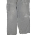 CARHARTT Mens Cotton Blend Grey Regular Straight Trousers W34 L29 Workwear