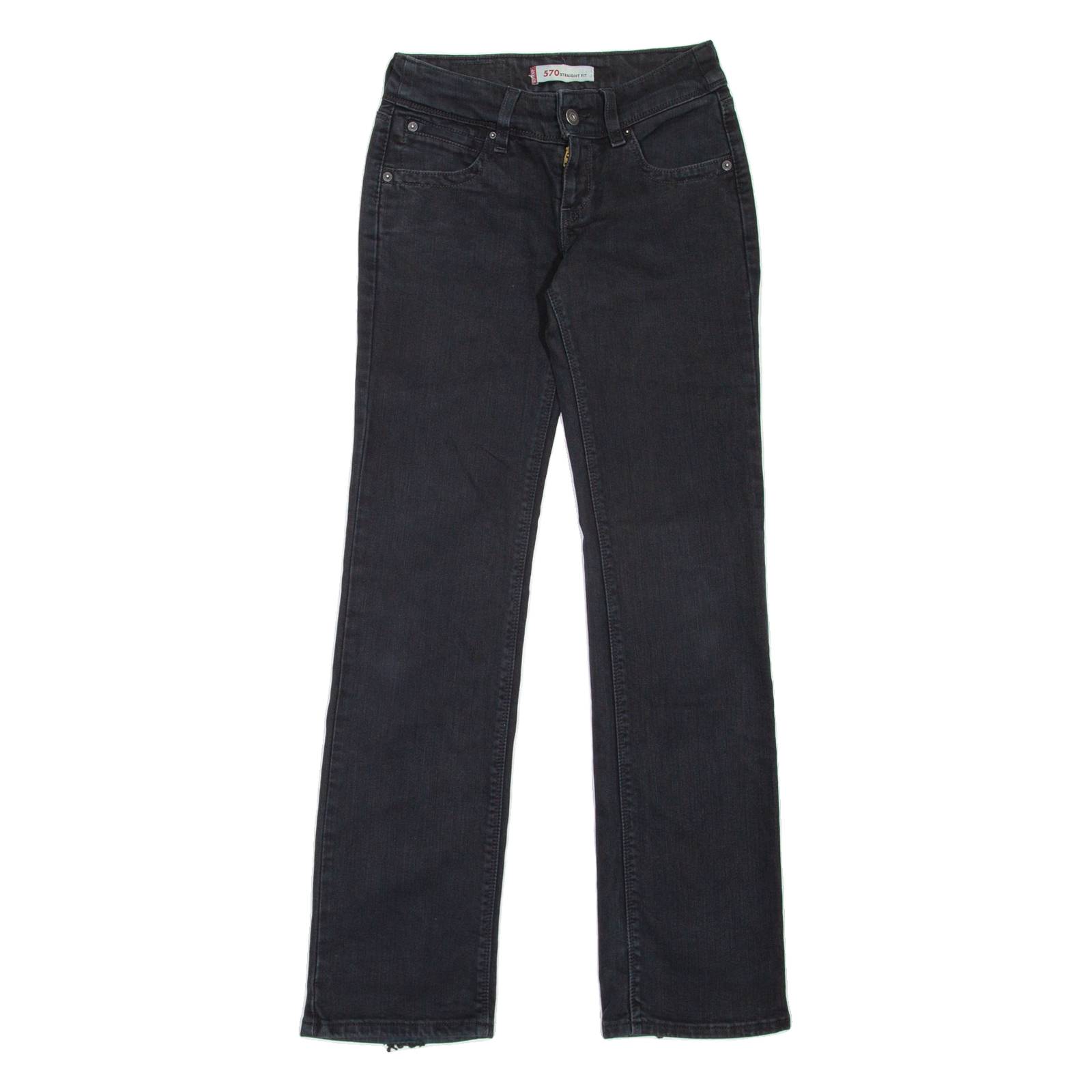 LEVI'S 570 Womens Jeans Black Regular Straight W27 L32