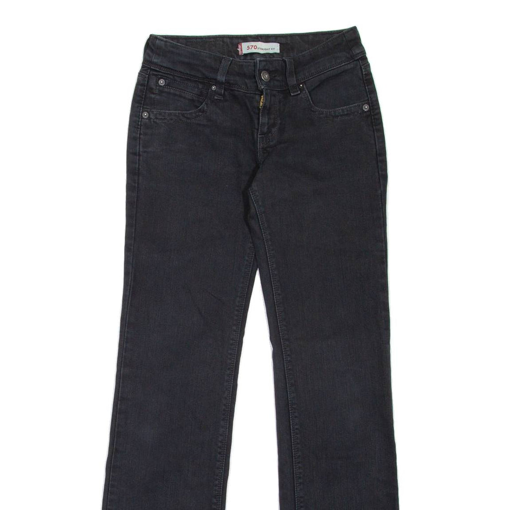 LEVI'S 570 Womens Jeans Black Regular Straight W27 L32