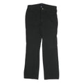 CHAPS Mens Cotton Blend Black Regular Straight Trousers W32 L28 Classic Zip