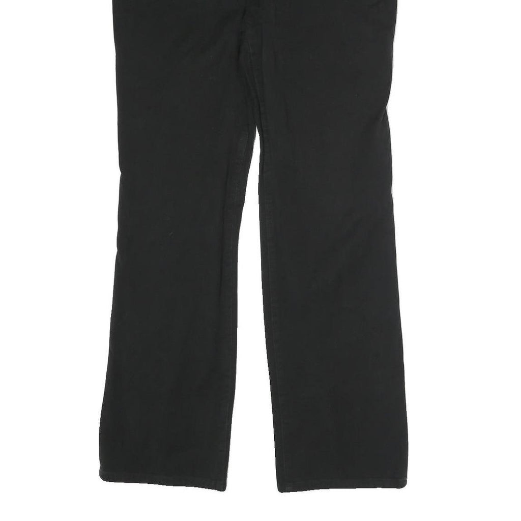 CHAPS Mens Cotton Blend Black Regular Straight Trousers W32 L28 Classic Zip