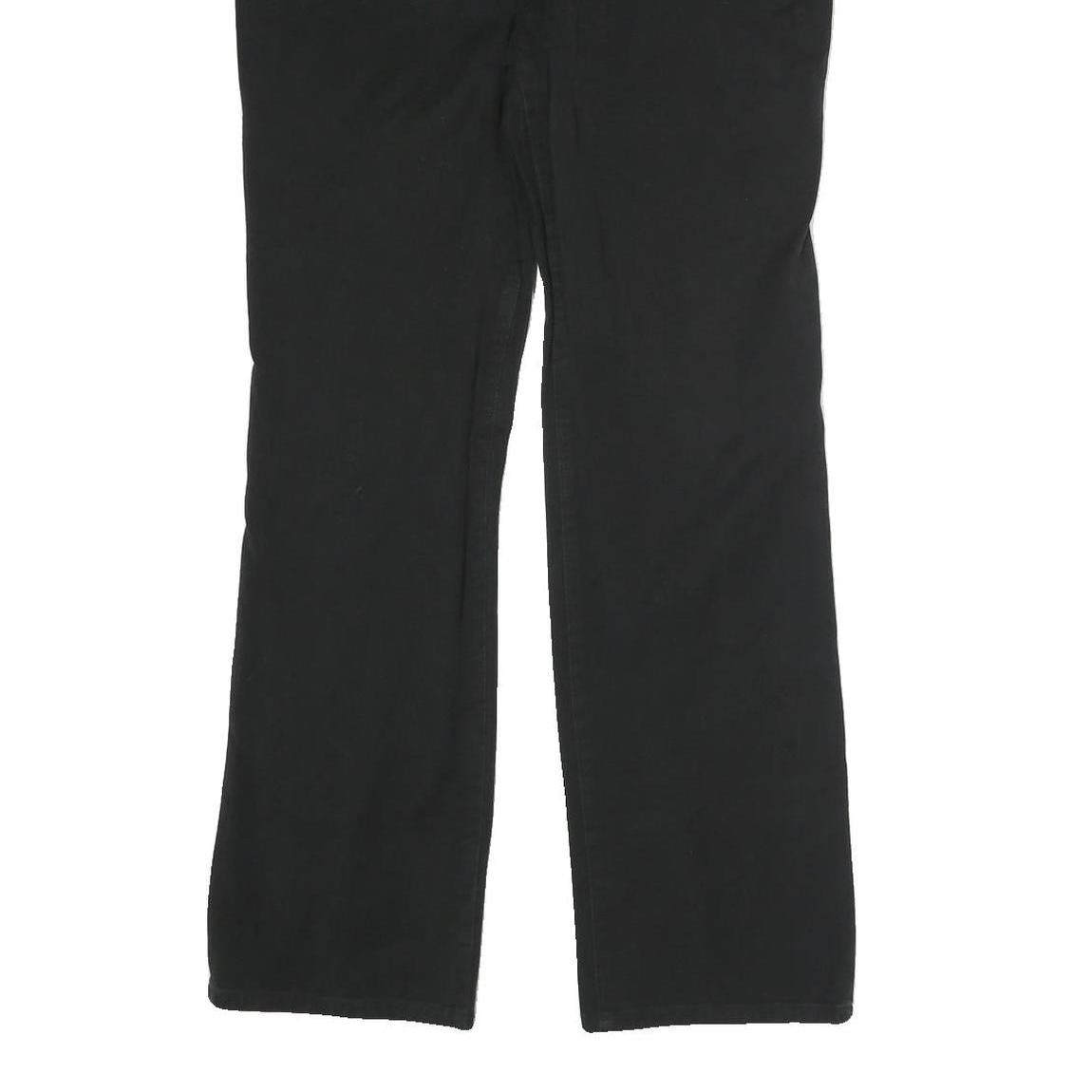CHAPS Mens Cotton Blend Black Regular Straight Trousers W32 L28 Classic Zip