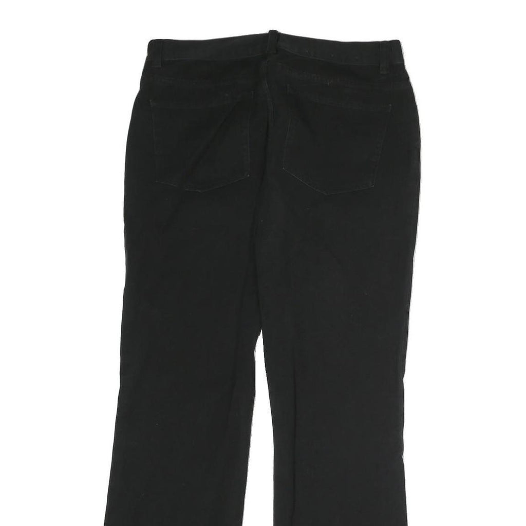 CHAPS Mens Cotton Blend Black Regular Straight Trousers W32 L28 Classic Zip