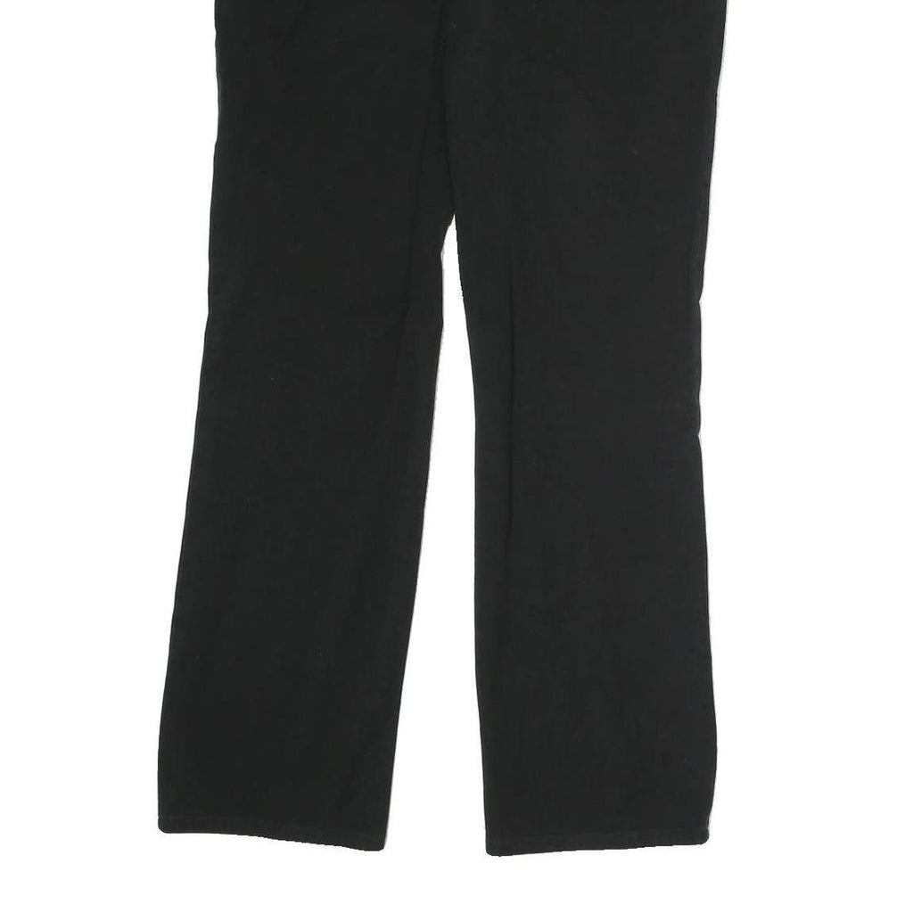 CHAPS Mens Cotton Blend Black Regular Straight Trousers W32 L28 Classic Zip