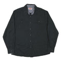 WRANGLER Mens Black Shirt L Cotton Blend Casual Button Up Long Sleeve