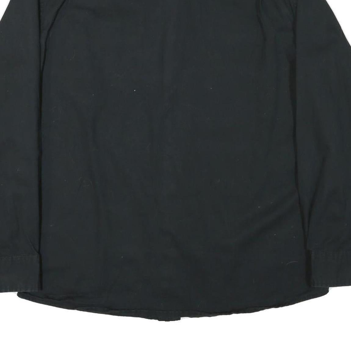 WRANGLER Mens Black Shirt L Cotton Blend Casual Button Up Long Sleeve