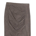 MAX MARA Womens Brown Pencil Knee Length Cotton Blend Skirt M Elegant Ruched