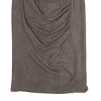 MAX MARA Womens Brown Pencil Knee Length Cotton Blend Skirt M Elegant Ruched