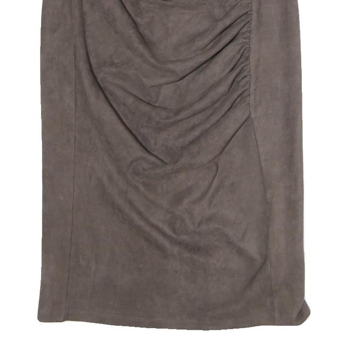 MAX MARA Womens Brown Pencil Knee Length Cotton Blend Skirt M Elegant Ruched