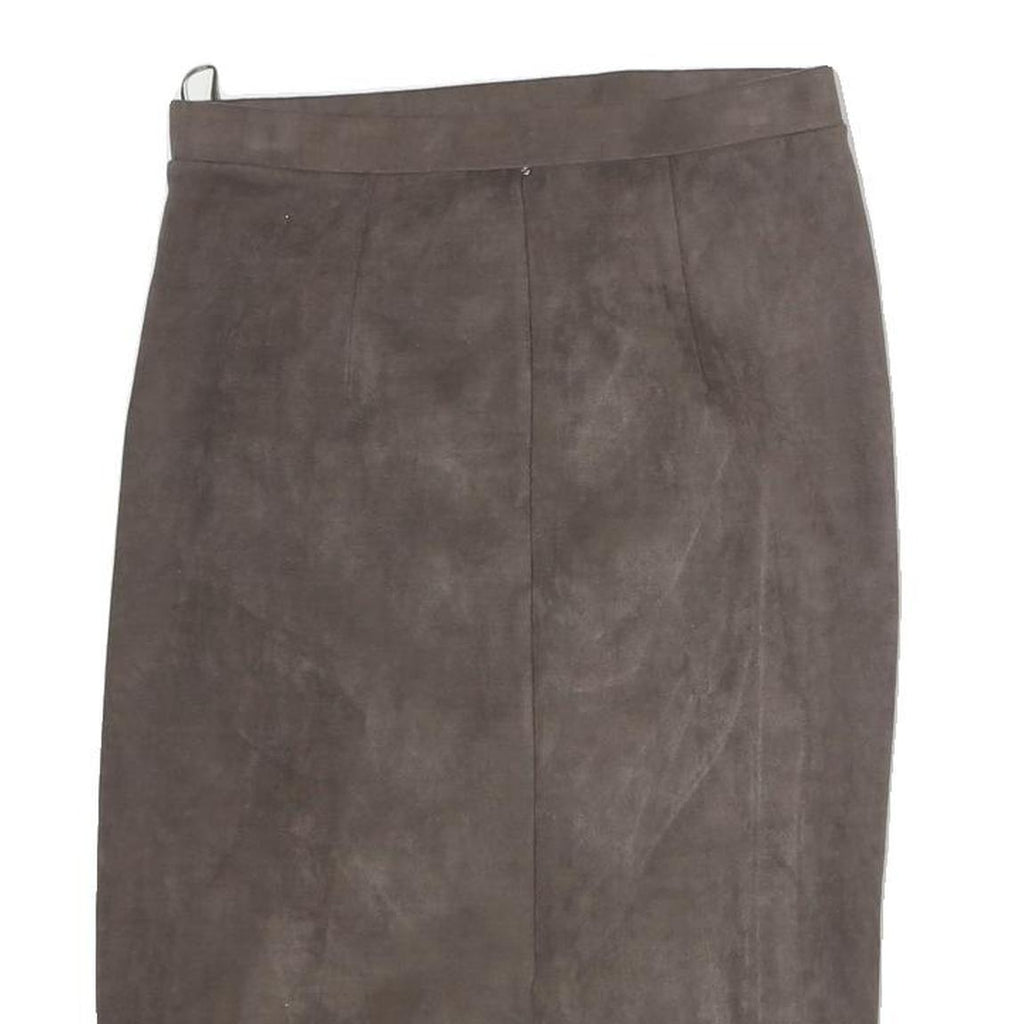 MAX MARA Womens Brown Pencil Knee Length Cotton Blend Skirt M Elegant Ruched
