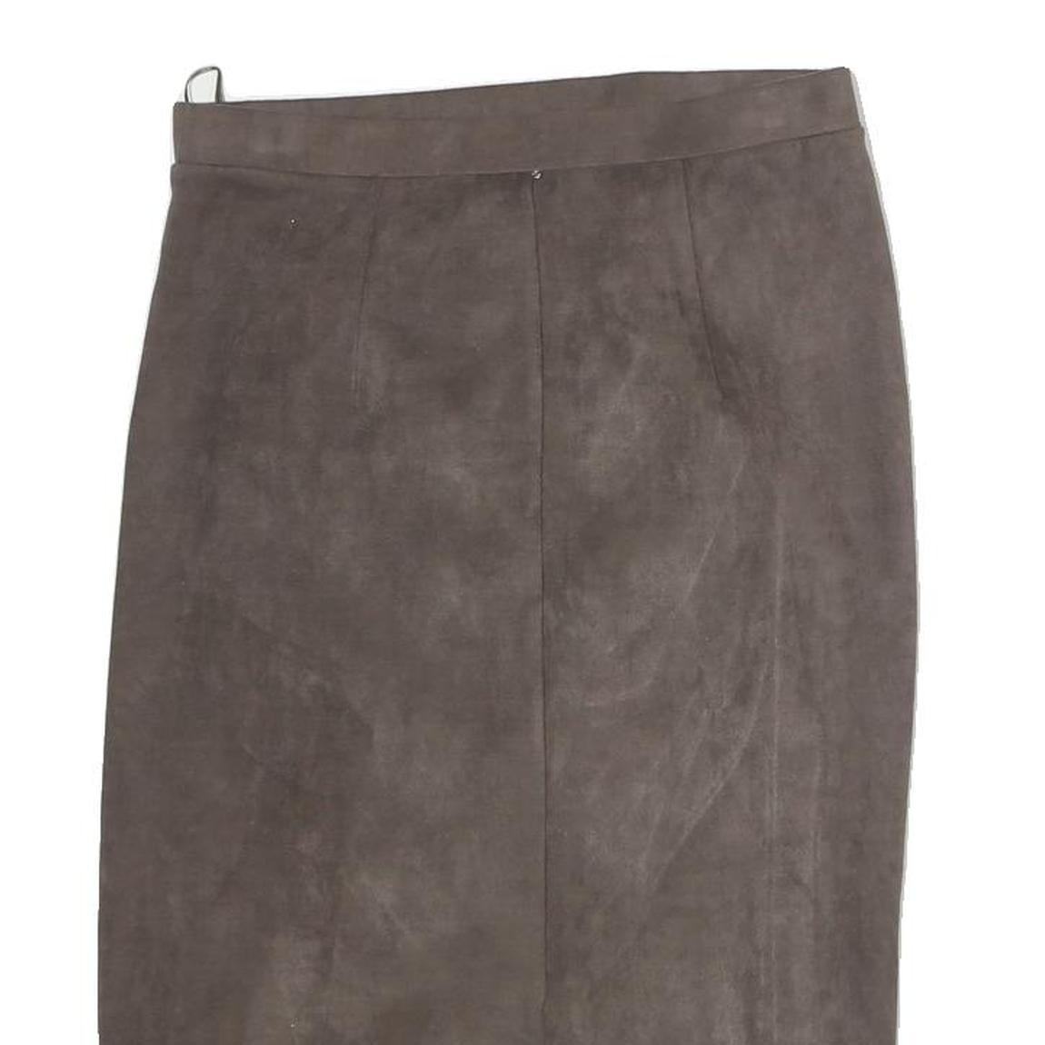 MAX MARA Womens Brown Pencil Knee Length Cotton Blend Skirt M Elegant Ruched