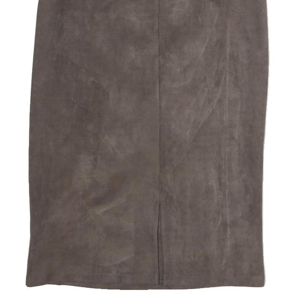 MAX MARA Womens Brown Pencil Knee Length Cotton Blend Skirt M Elegant Ruched