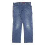 DICKIES Mens Jeans Blue Regular Straight Denim Medium W38 L32 Workwear Utility