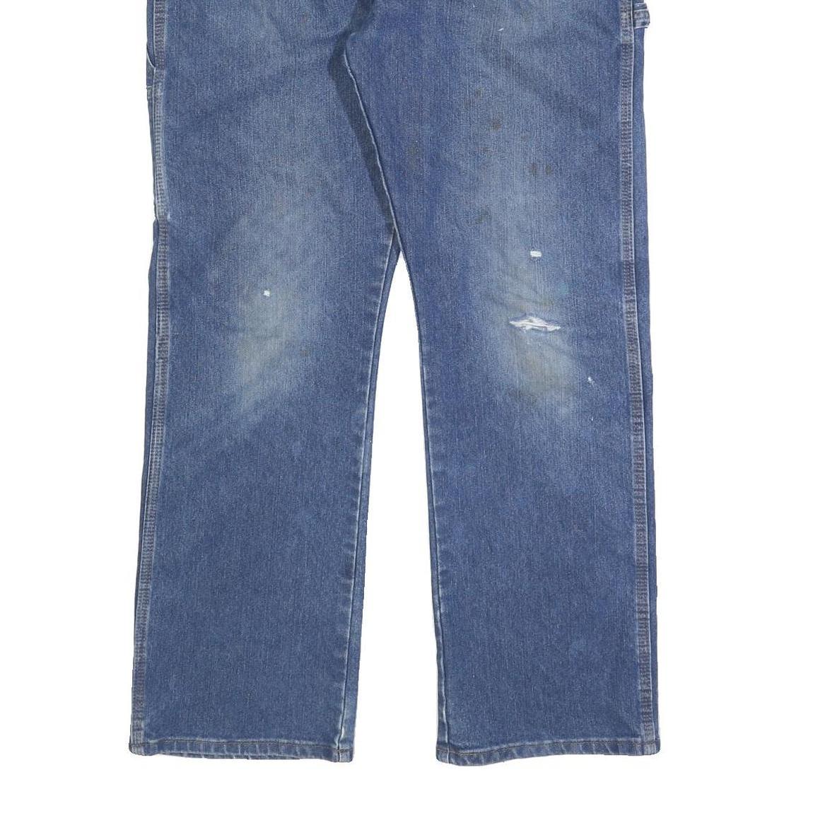 DICKIES Mens Jeans Blue Regular Straight Denim Medium W38 L32 Workwear Utility