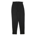 HEXACONE Womens Wool Blend Black Slim Tapered Trousers W24 L28 Stylish Formal