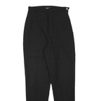 HEXACONE Womens Wool Blend Black Slim Tapered Trousers W24 L28 Stylish Formal