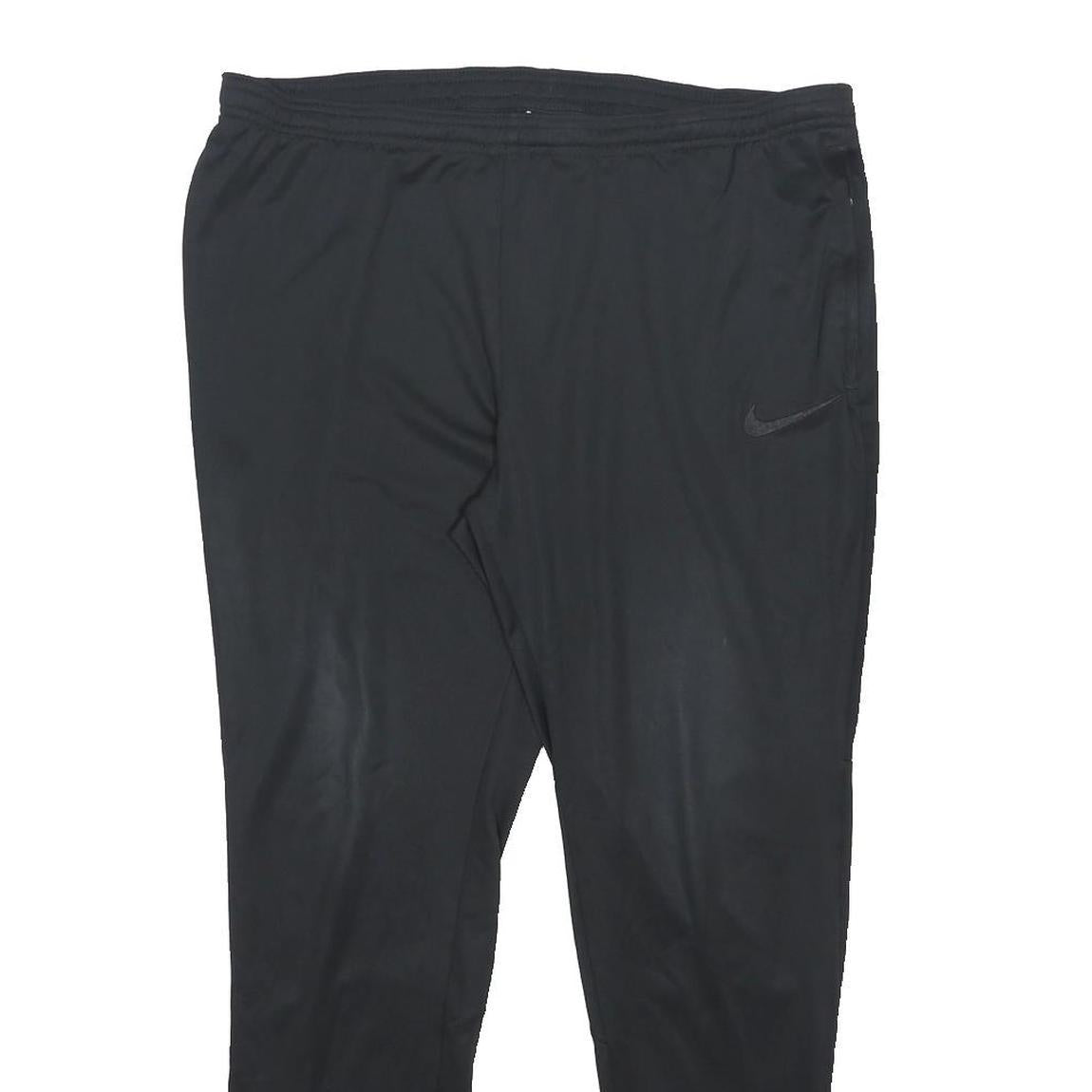 NIKE Mens Joggers Black M W34 L27 Polyester Blend Slim Tapered Comfort Sports
