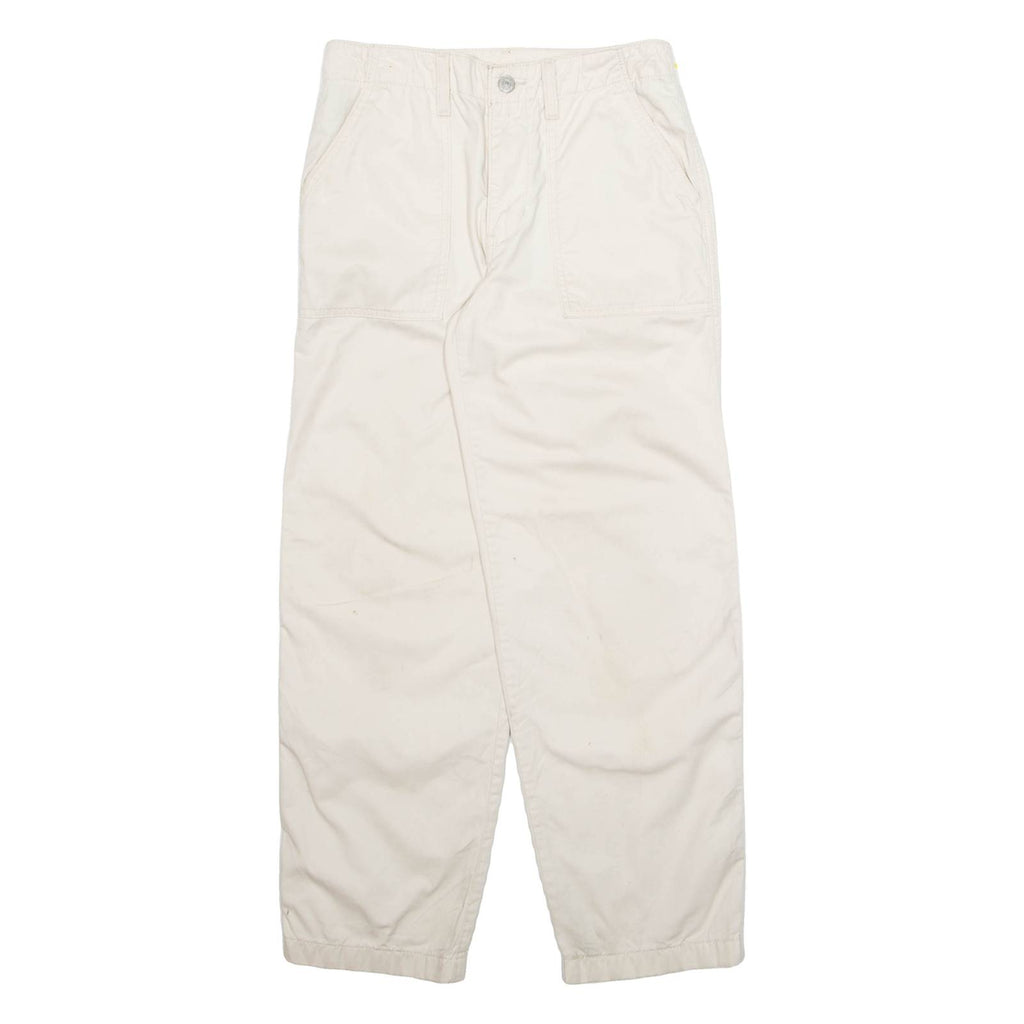 LEVI'S Womens Trousers Cream Regular Straight W25 L30