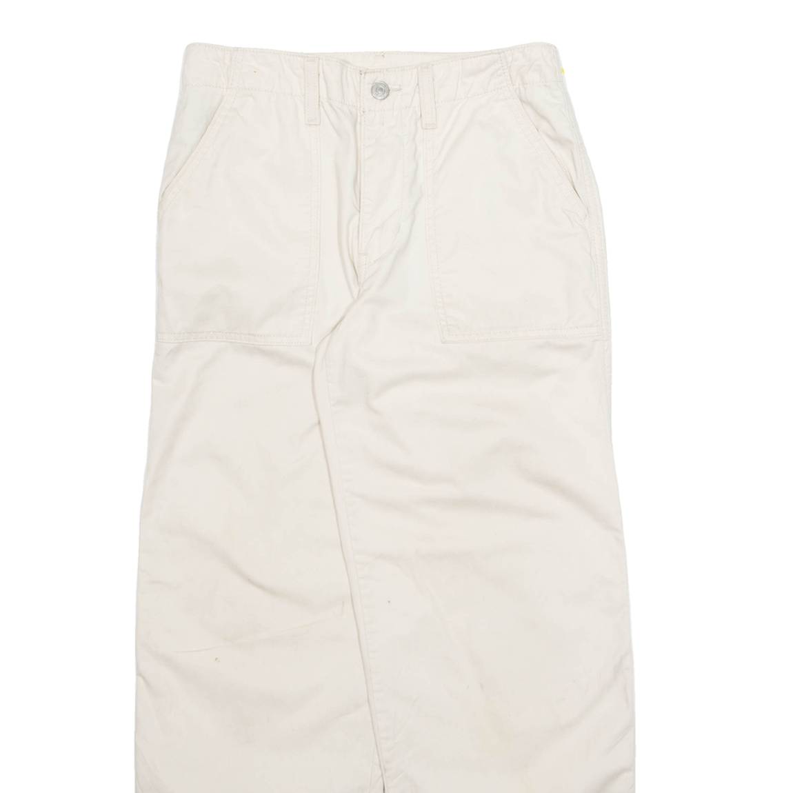 LEVI'S Womens Trousers Cream Regular Straight W25 L30