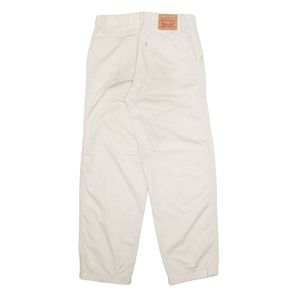 LEVI'S Womens Trousers Cream Regular Straight W25 L30