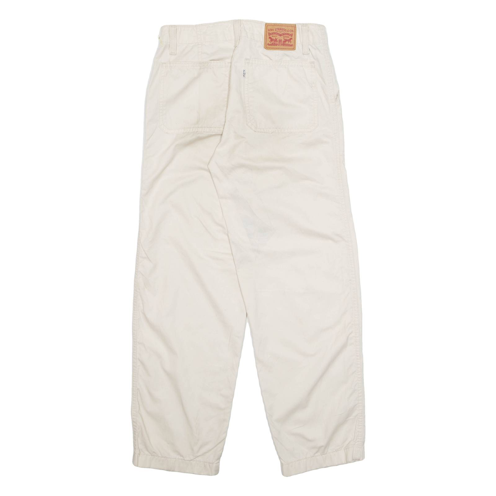 LEVI'S Womens Trousers Cream Regular Straight W25 L30